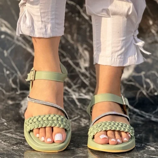 صندل دوگره نگین دار - تصویر 3